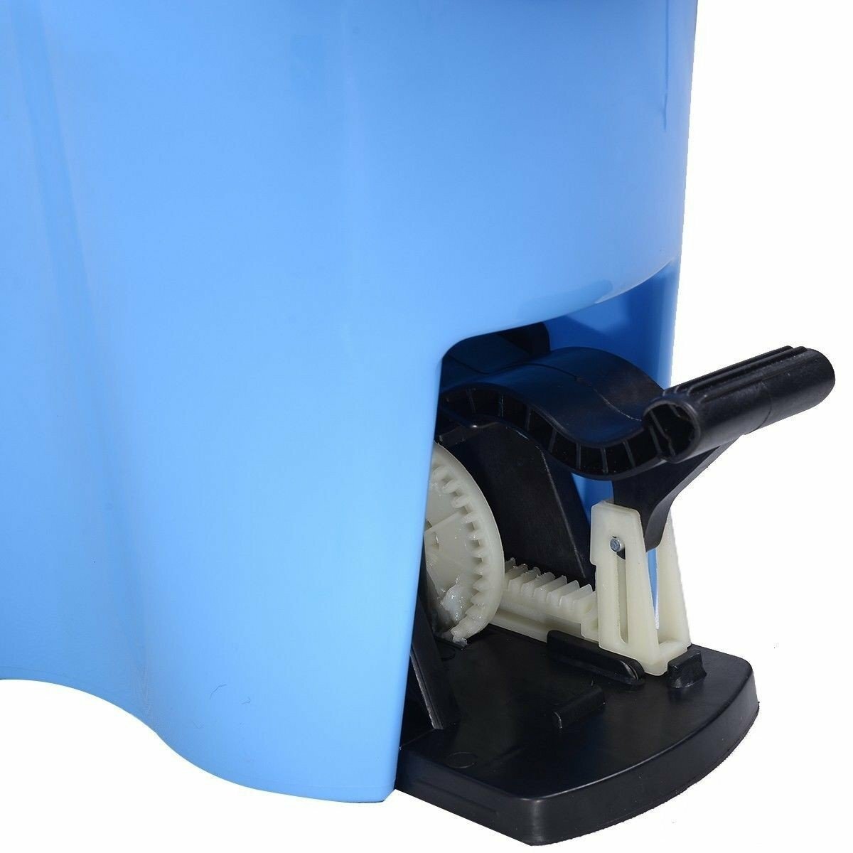 Microfiber Spin Mop Easy Floor with Bucket & 2 Mop Heads 360 Rotating Head, Blue