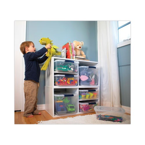 Rubbermaid CleverStore Latch-Lid Container, 7.5gal, 13.37×18.75×10.5″, Clear
