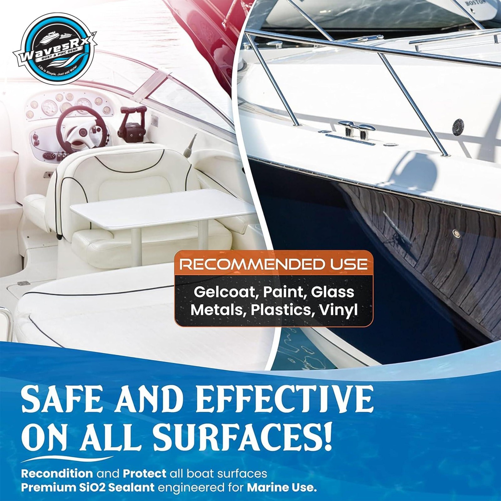 WavesRx High-Performance Ceramic Spray Coating for Boats & Jet Skis (AquaShield+