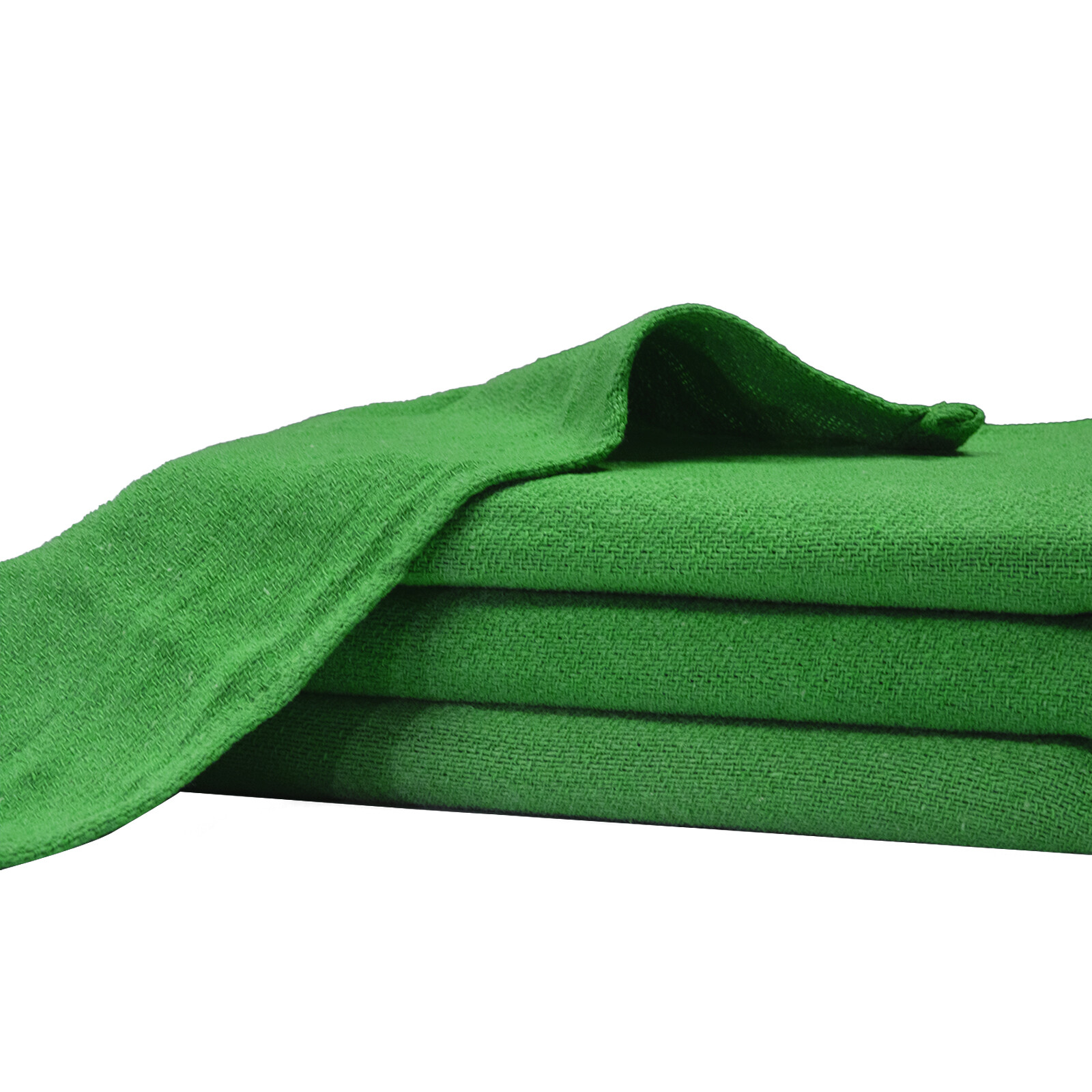 Premium Green Huck Towels for Cleaning – 15 x 27 inch Multipurpose Wiping Towels