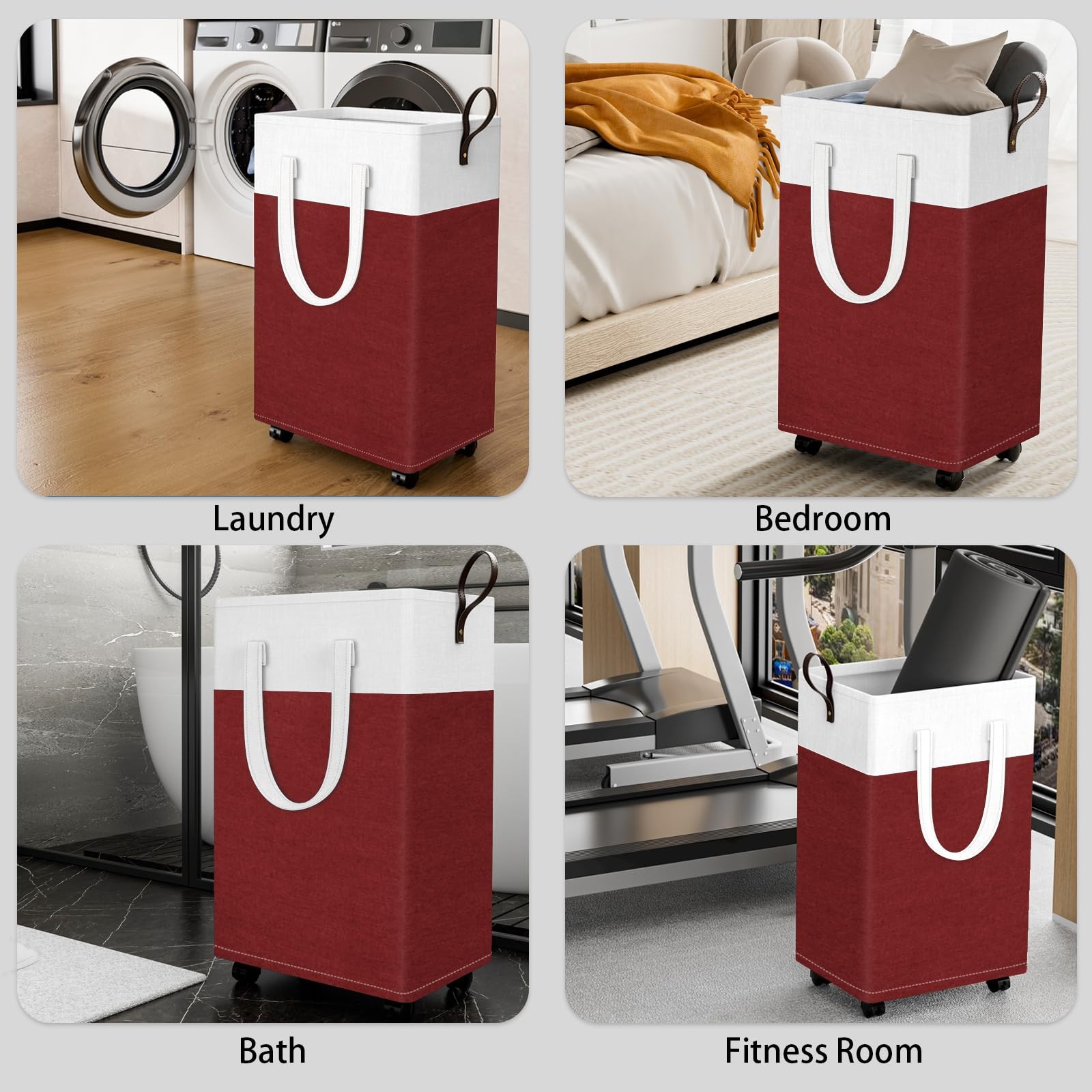 75L Rolling Laundry Basket with Wheels, Collapsible & Waterproof Laundry Hamp…