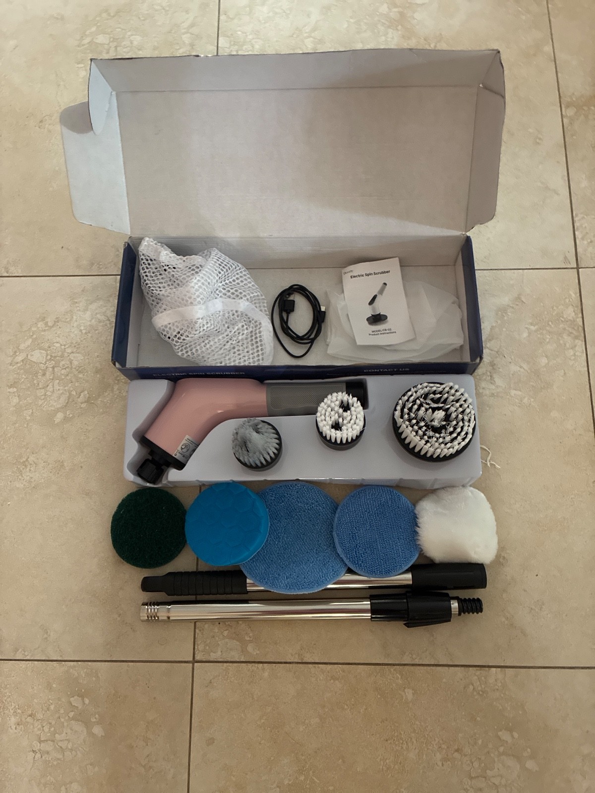 DOVETY 9-in-1 Electric Spin Cleaning Brush – Model CB-02 – New Open Box