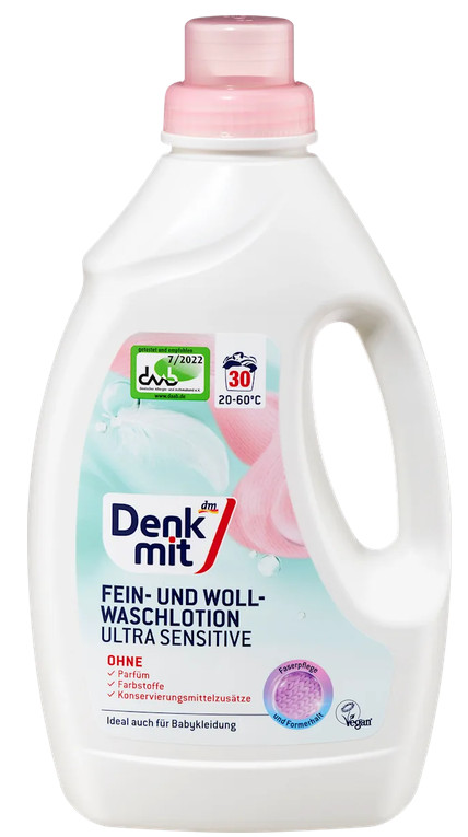 10 x 1.5L Denkmit Fine & Wool Detergent Lotion Ultra Sensitive, 30 Wl
