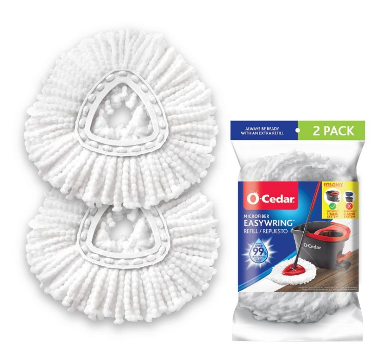 O-Cedar EasyWring Refill ~ 2 Pack