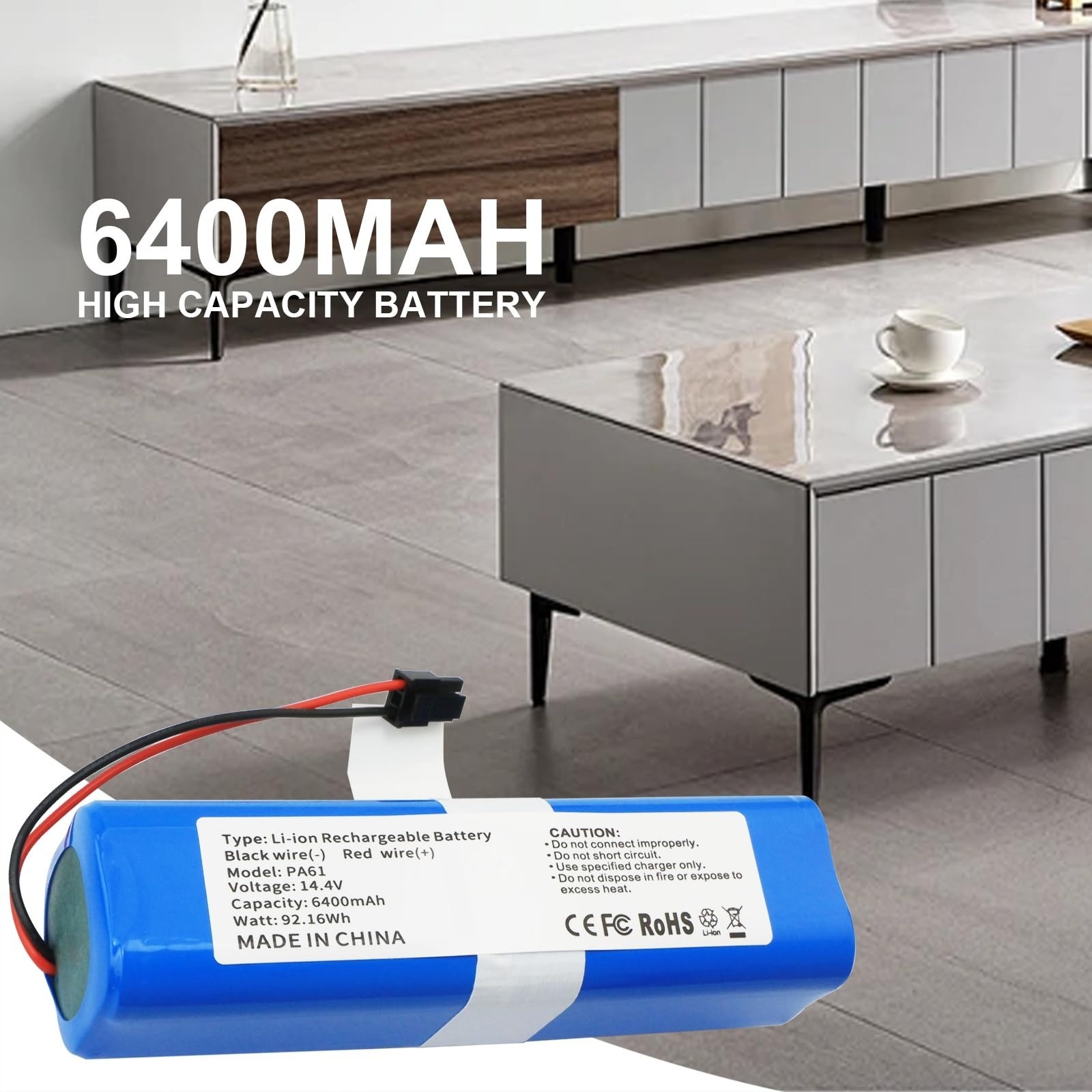 Replacement Battery for Eufy RoboVac X8 Series 14.4V 6400mAh
