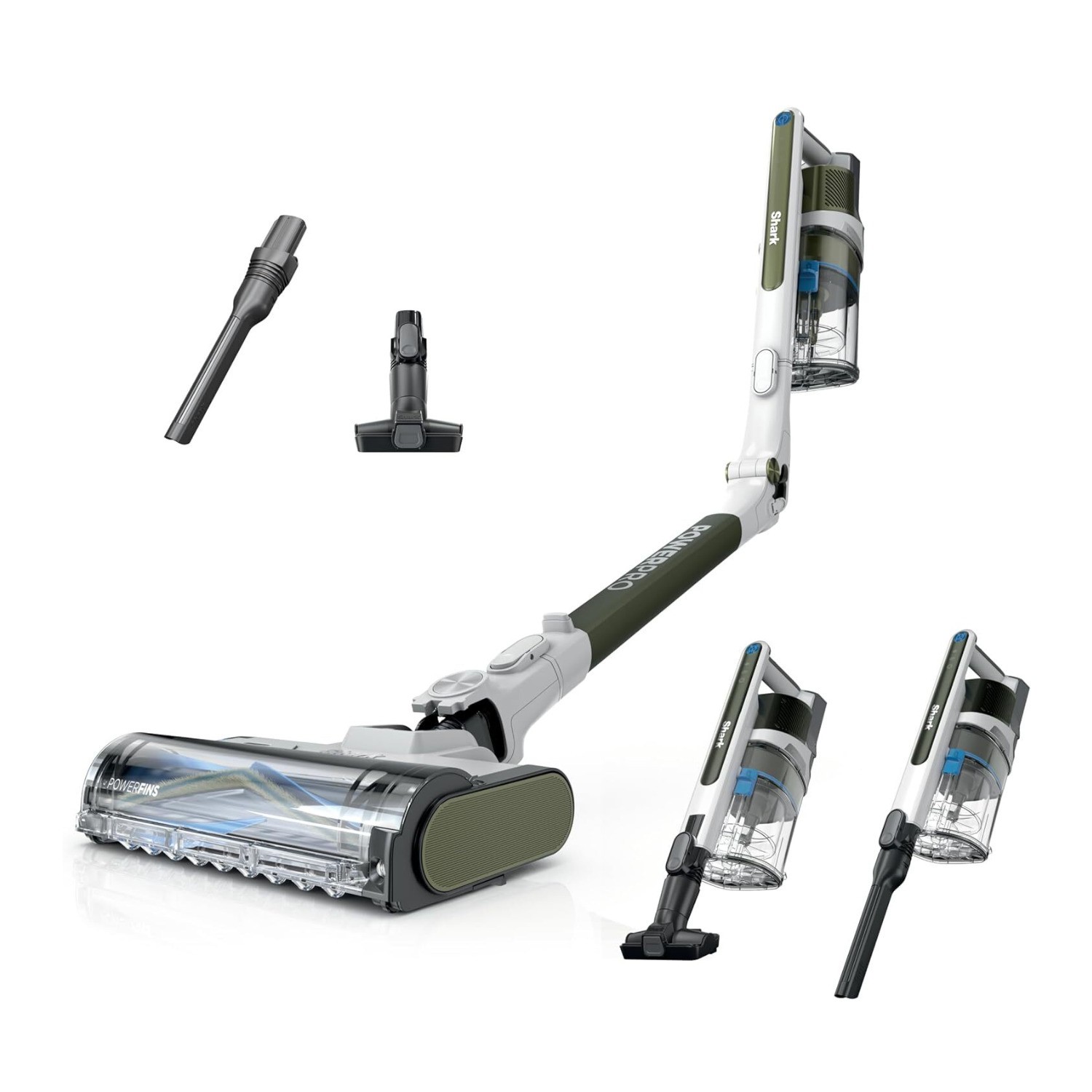 Shark PowerPro Flex Pet Plus Cordless Vacuum for Carpets & Hard Floors (Olive)