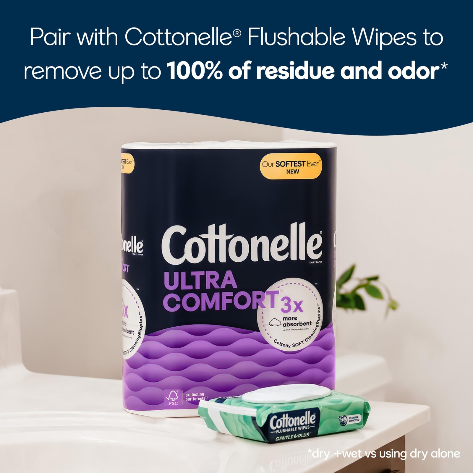 Cottonelle Ultra Comfort Toilet Paper Mega Rolls 9 Pack 244 Sheets 2 Ply