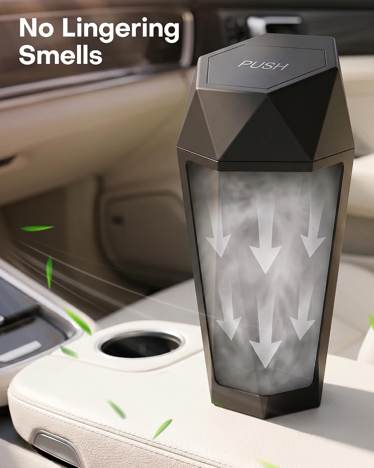Car Trash Can with Lid, Leakproof, Black, 1 Pack | Car Accessories