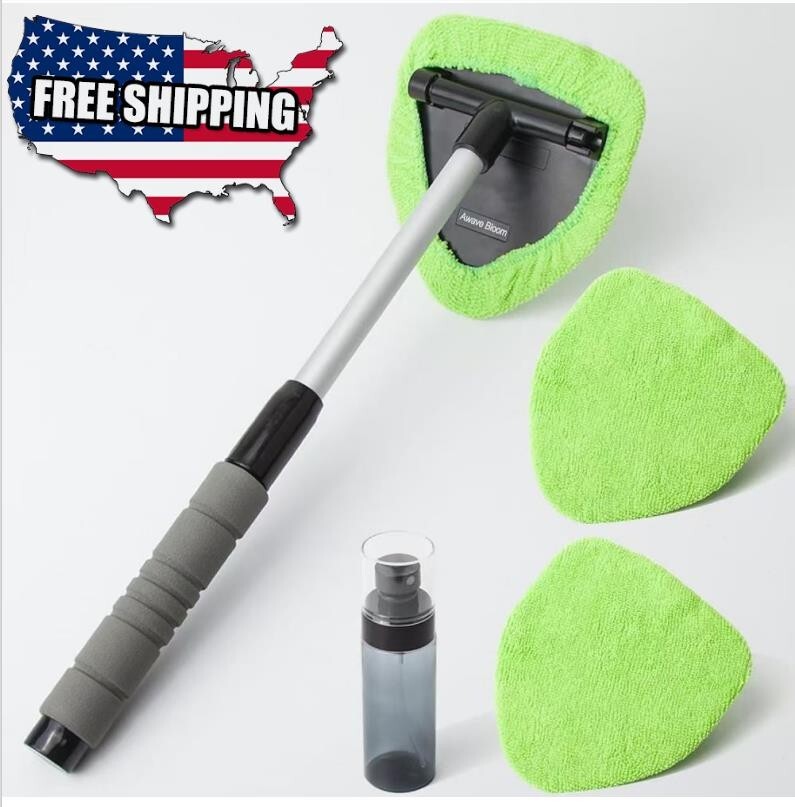Windshield Cleaner Wand Microfiber Car Inside Window Cleaning Tool Anti Fog 2025