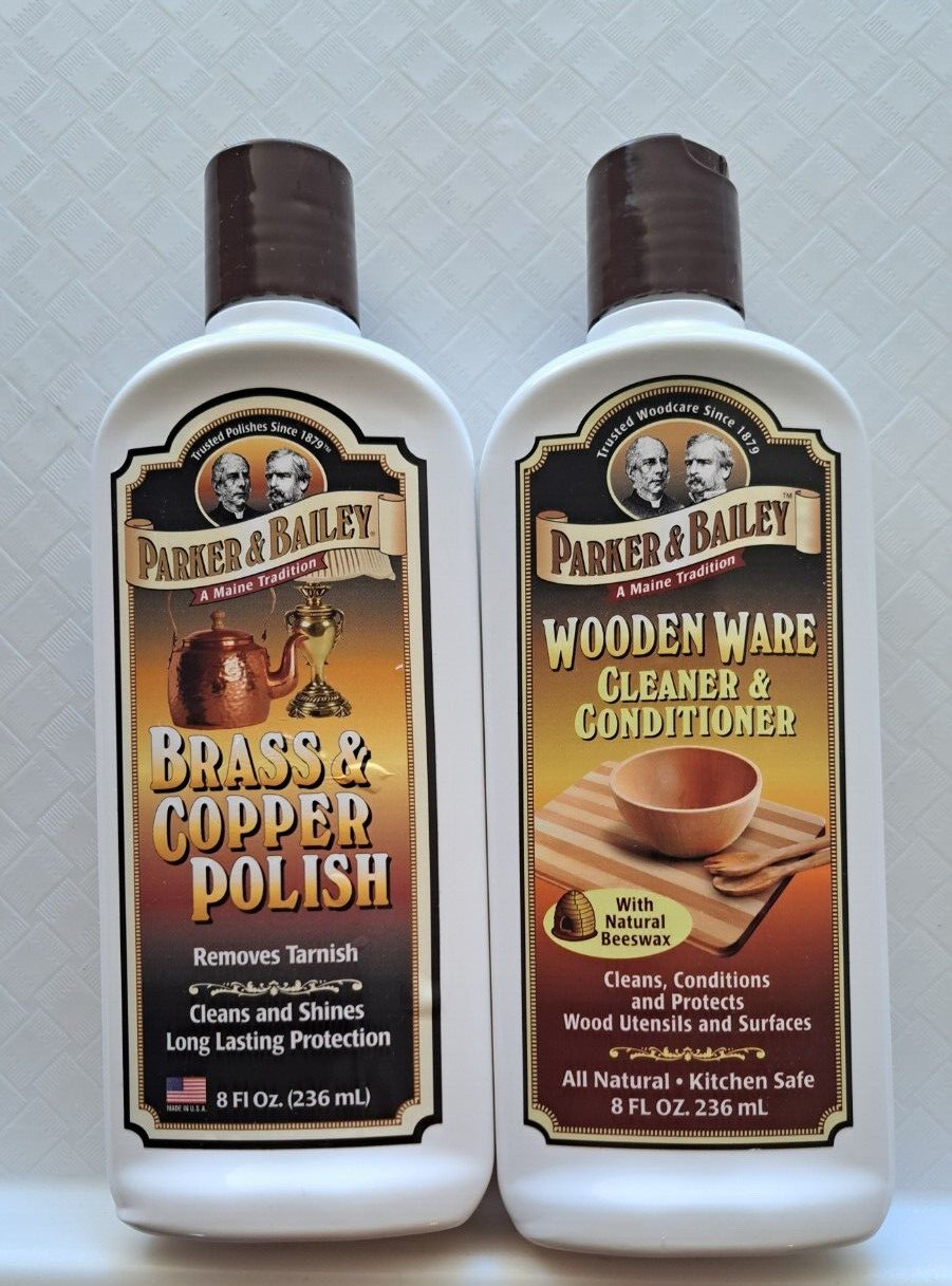 Parker & Bailey Brass Copper Wood Cleaner Polish Kit 8oz New Sealed
