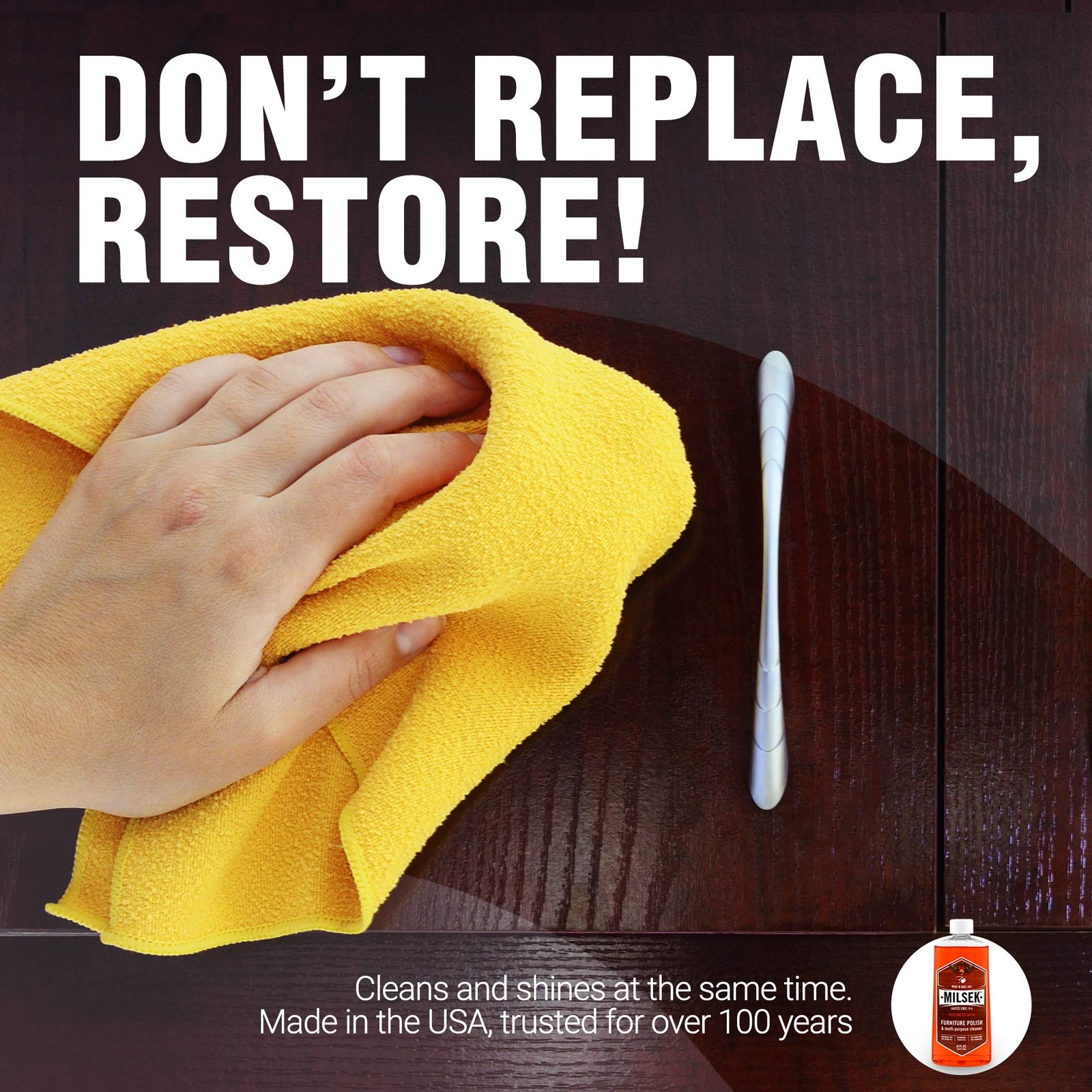 Milsek Furniture Polish and Wood Cleaner with Cinnamon Raspberry Scent for H…