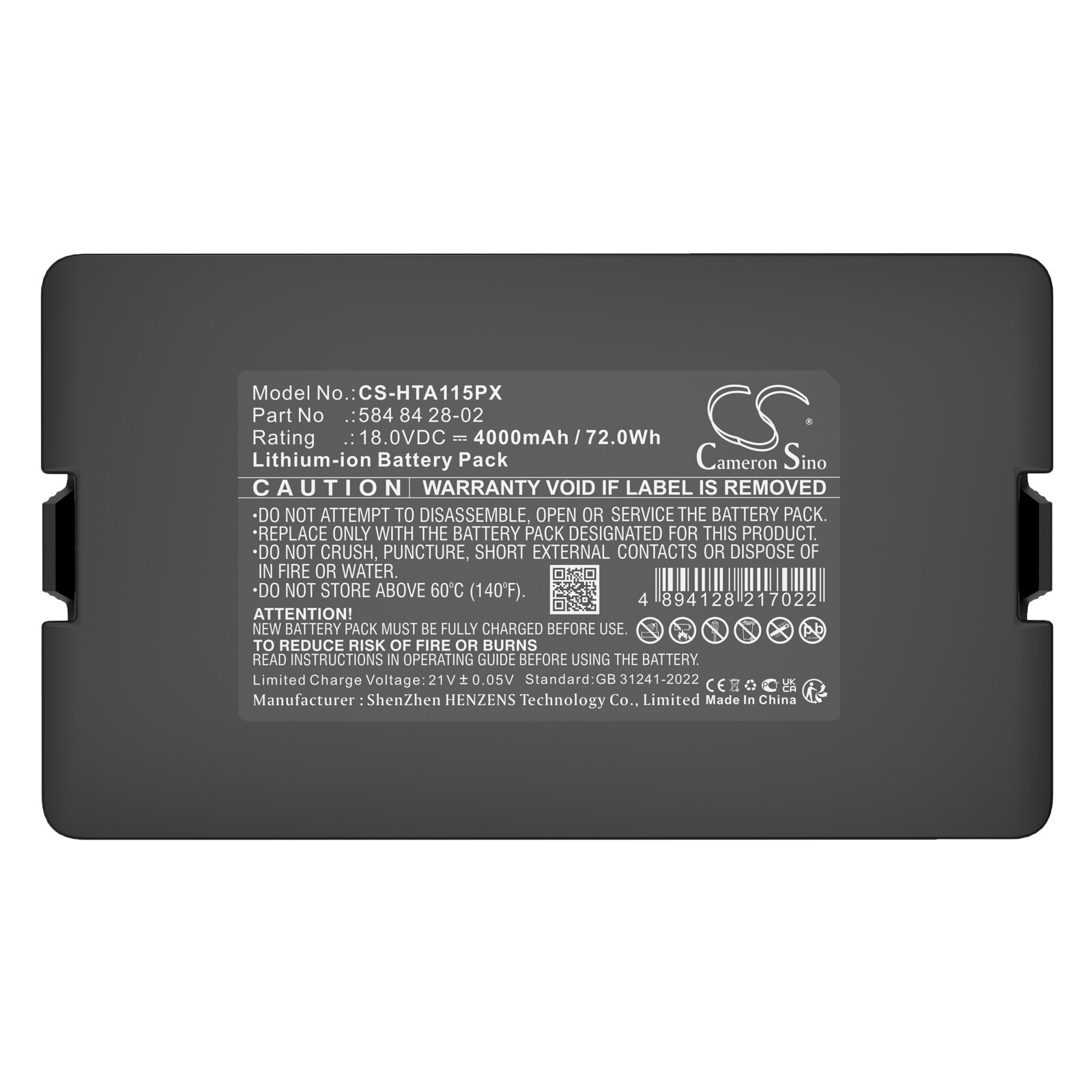 BATTERIE 18V 4000mAh Type 584 84 28-02 For Husqvarna 3 152 020, 115H 2020