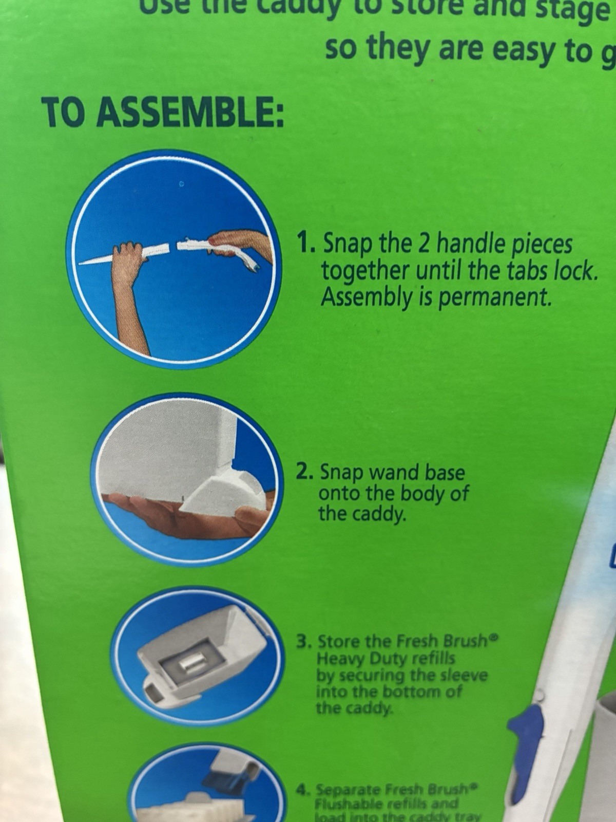 Scrubbing Bubbles Fresh Brush Starter Kit/Caddy 2 Toilet Cleaning Pads 4-in-1
