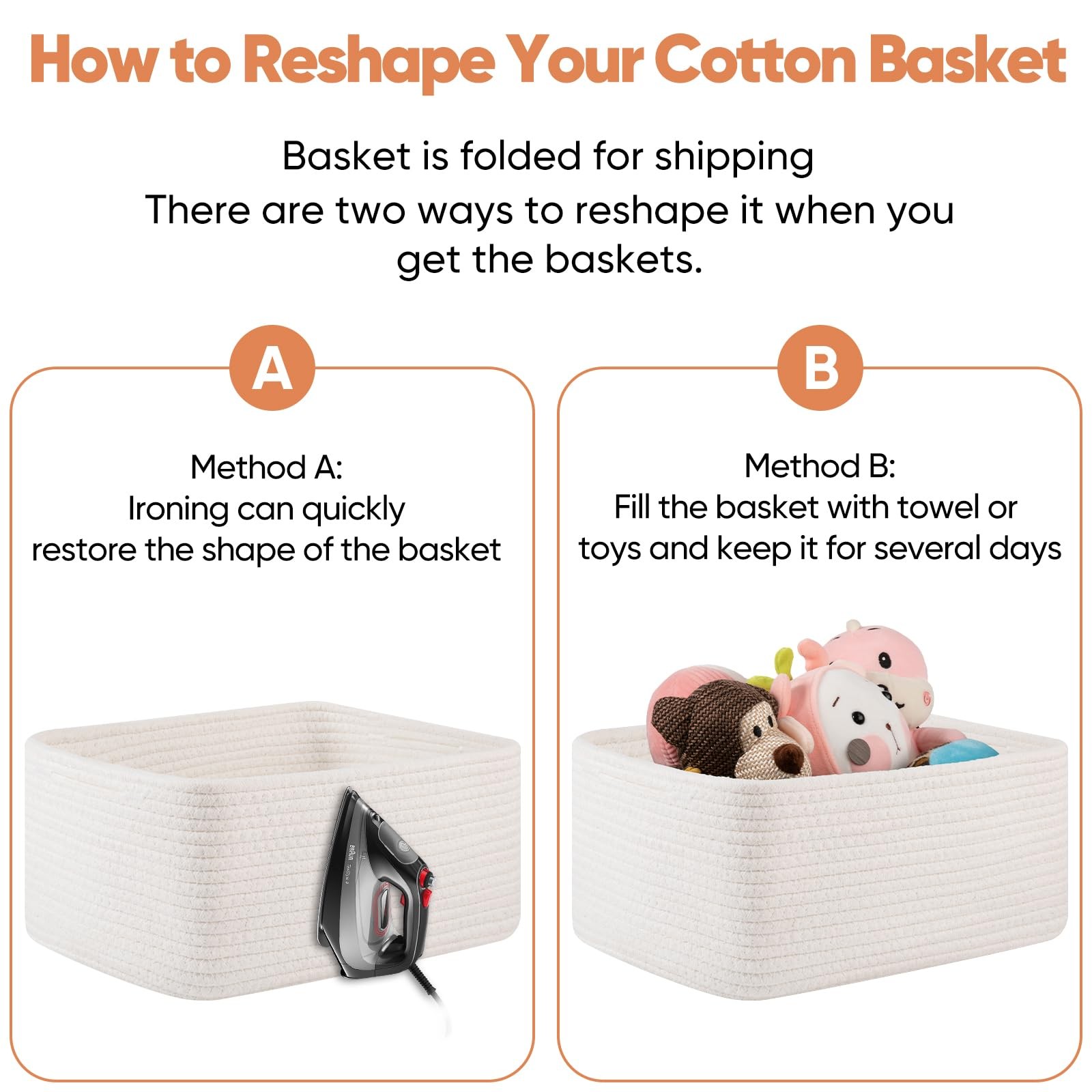 4 Pack 14.17 * 11.02 * 6.3IN Storage Baskets for Organizing Shelves, Woven Ro…