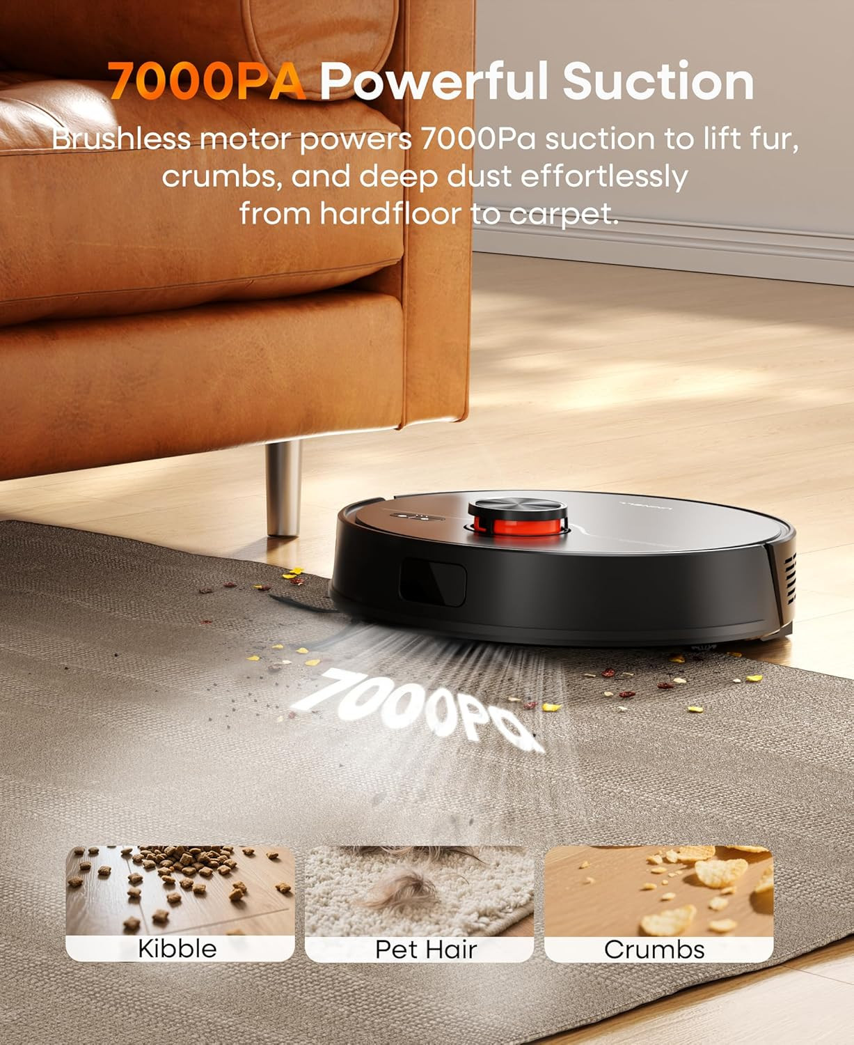 Self-Emptying Robot Vacuum & Mop, 7000Pa, Lidar, App/Alexa Control