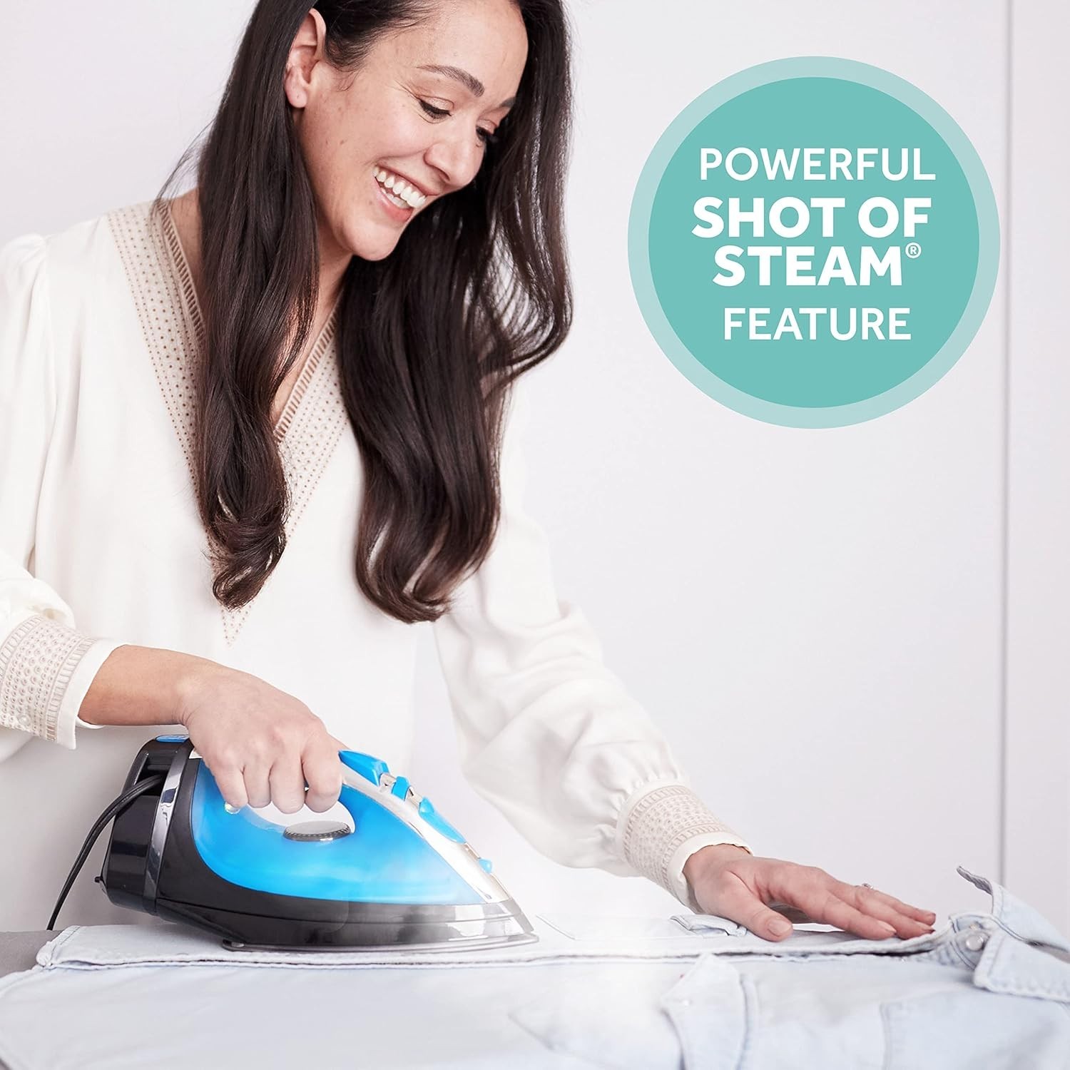 Steam Master 1400 Watt Mid-size Non-Stick Soleplate Iron wi…