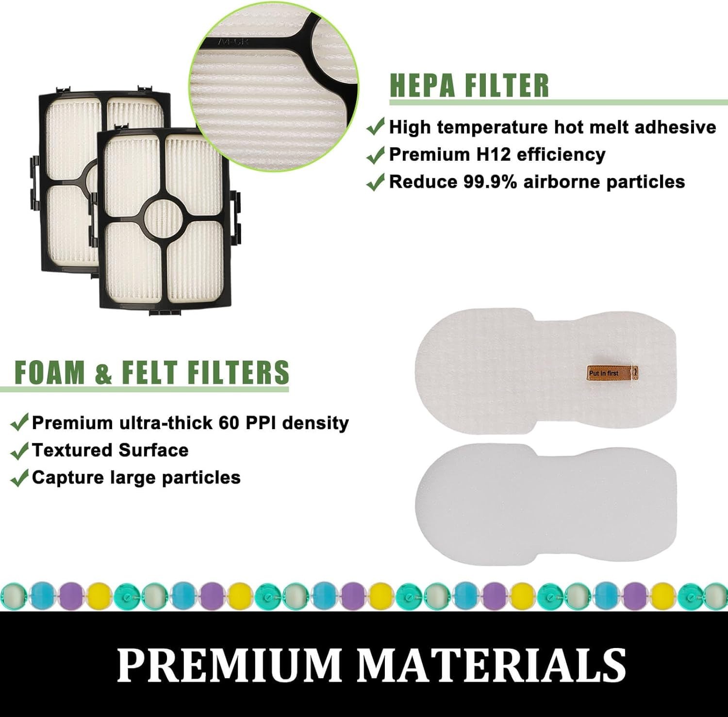 Replacement Filters for Shark HZ3002 HZ3000 Stratos Ultralight Corded Vacuums