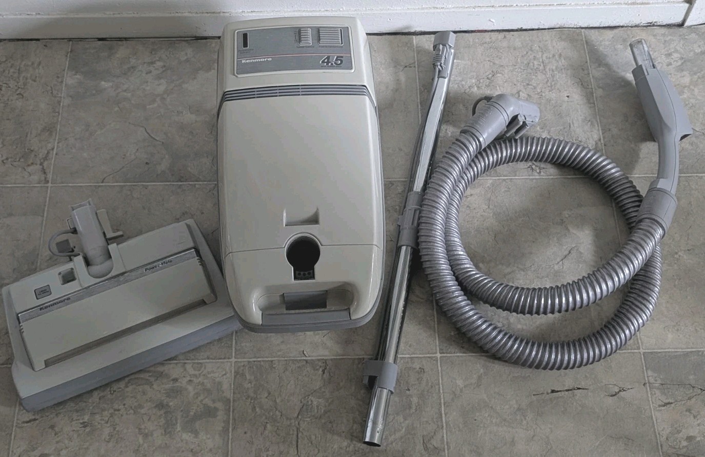 Vintage Sears Kenmore 4.5 Canister Vacuum Cleaner/Power Head 116.2645081 Works!