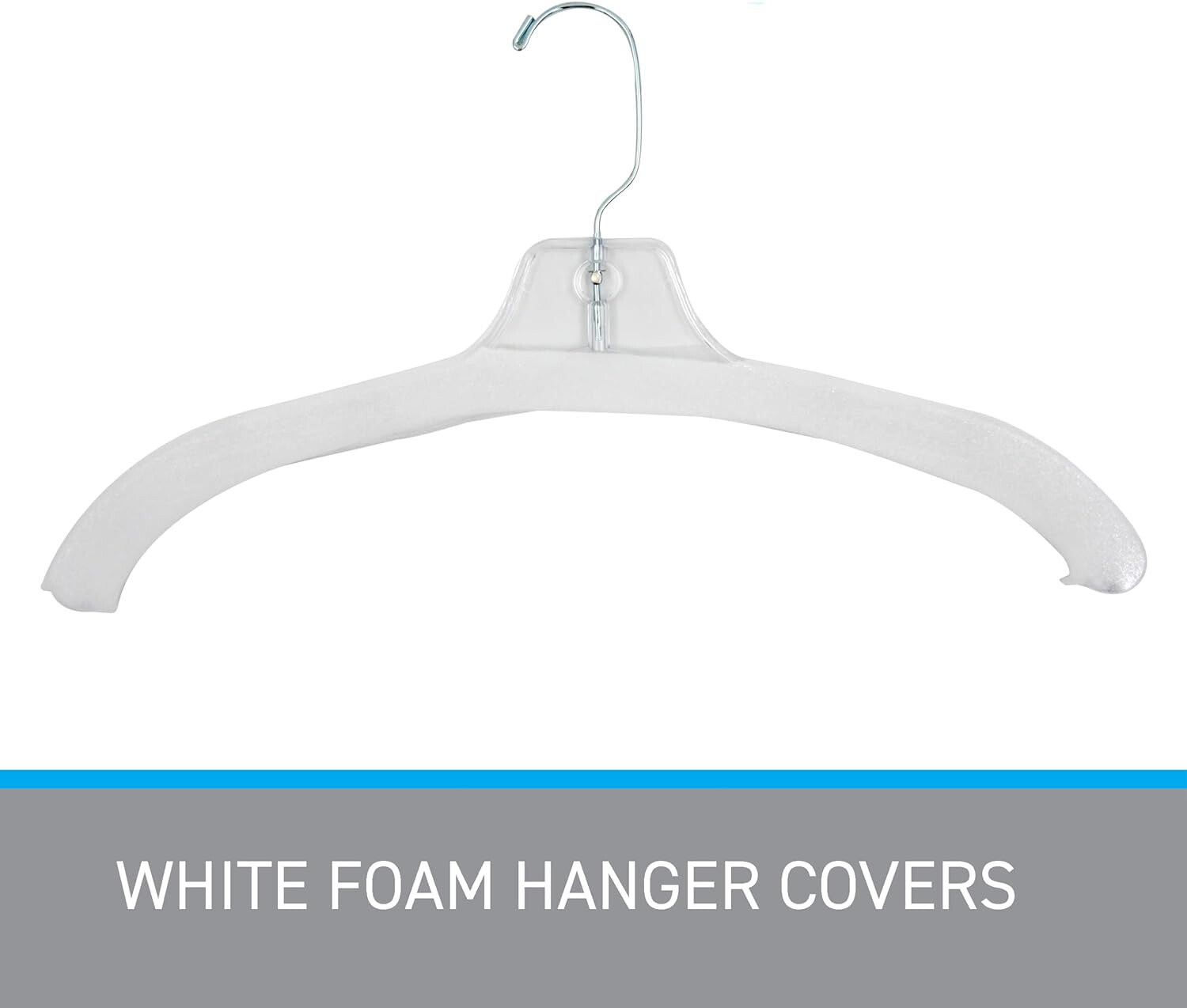 Foam Hanger Covers Pack of 100 White Fits Standard Adult Hangers NO Hangers