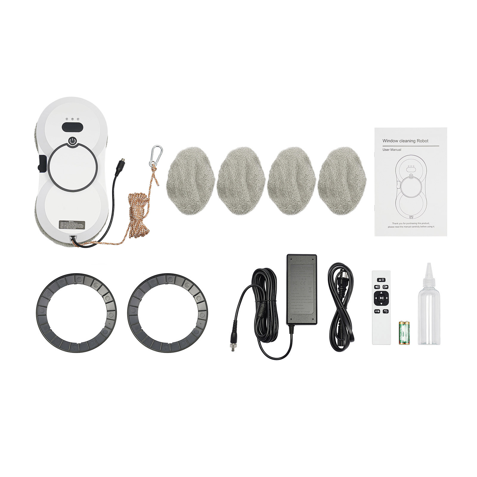 Window Cleaning Robot, Smart Window Cleaner with Automatic Water Spray Remotes