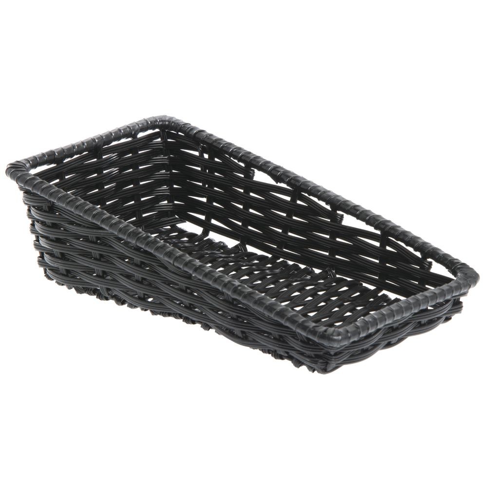 HUBERT® Black Storage Basket Tapered – 7 1/2″L x 14″D x 1 1/2″ to 4″H