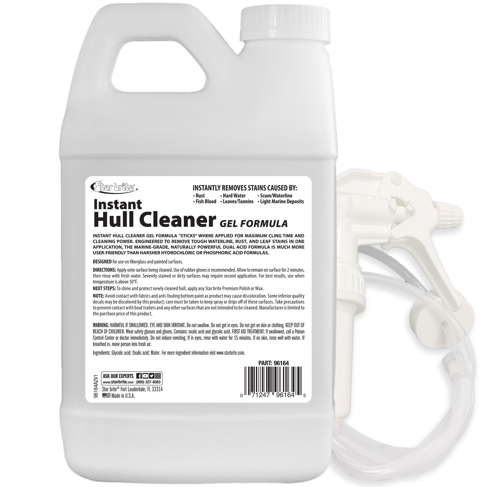 STAR BRITE Instant Hull Cleaner – Gel Spray Formula Clings to Vertical Surfaces