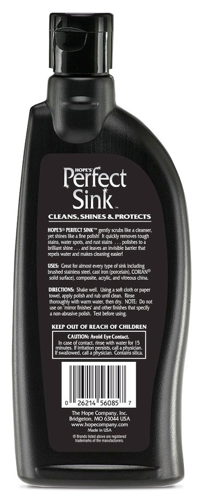 Perfect Sink Cleaner Lotion clean shine protect polish most sinks HOPE’S 9SK6