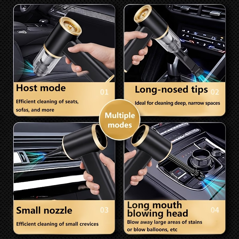 Portable Handheld Vacuum Cleaner Mini Car Vacuum Powerful USB Charging 5KPa