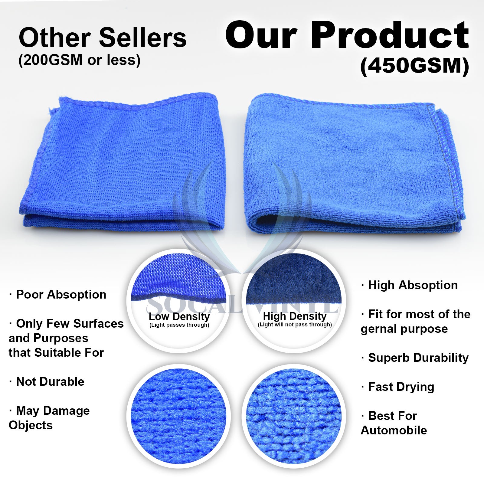 Microfiber Cleaning Cloth Towel Rag Car Polishing No Scratch Auto Detailing