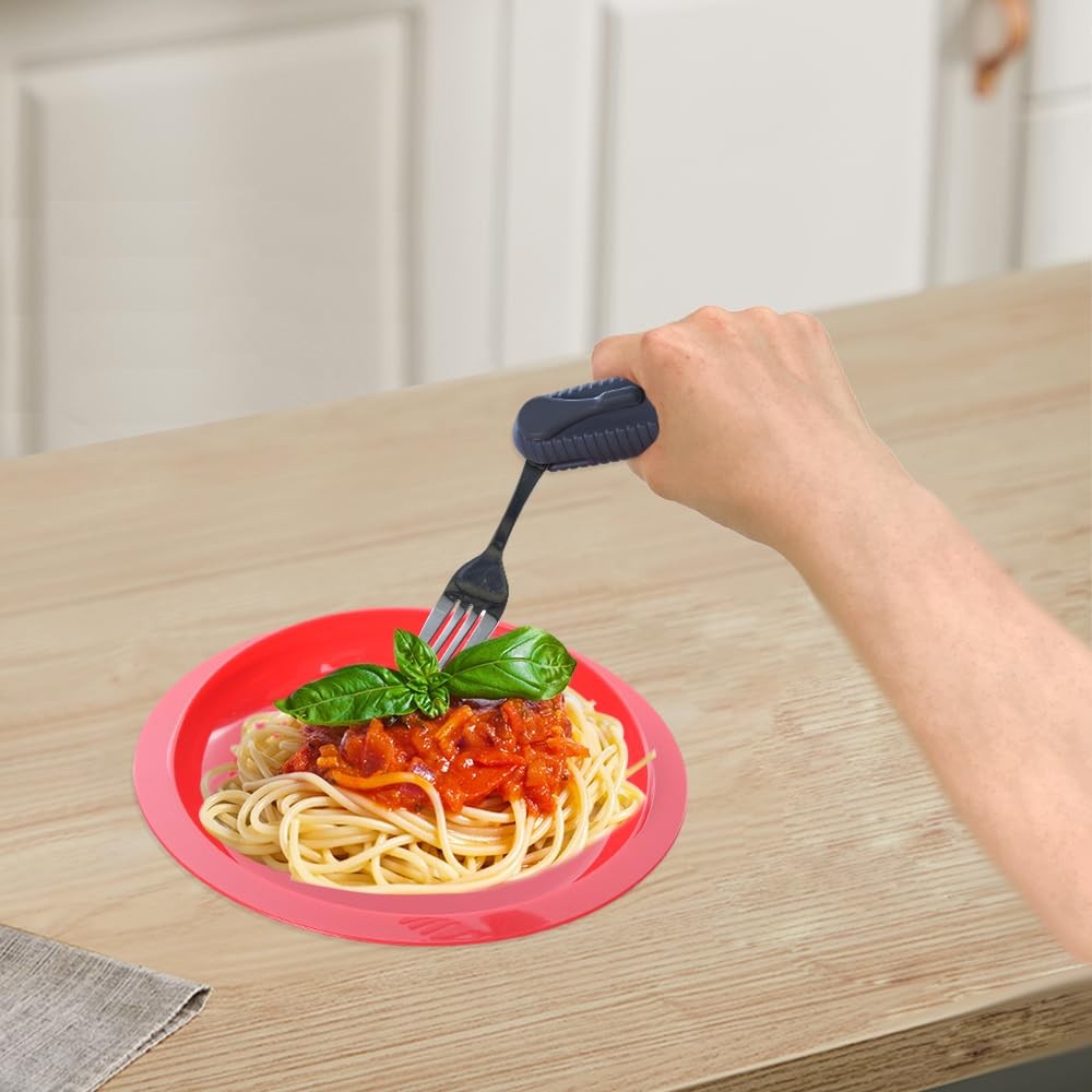 Forzaddik Adaptive Utensils Spoons Forks Set,Open Handle Design No Color