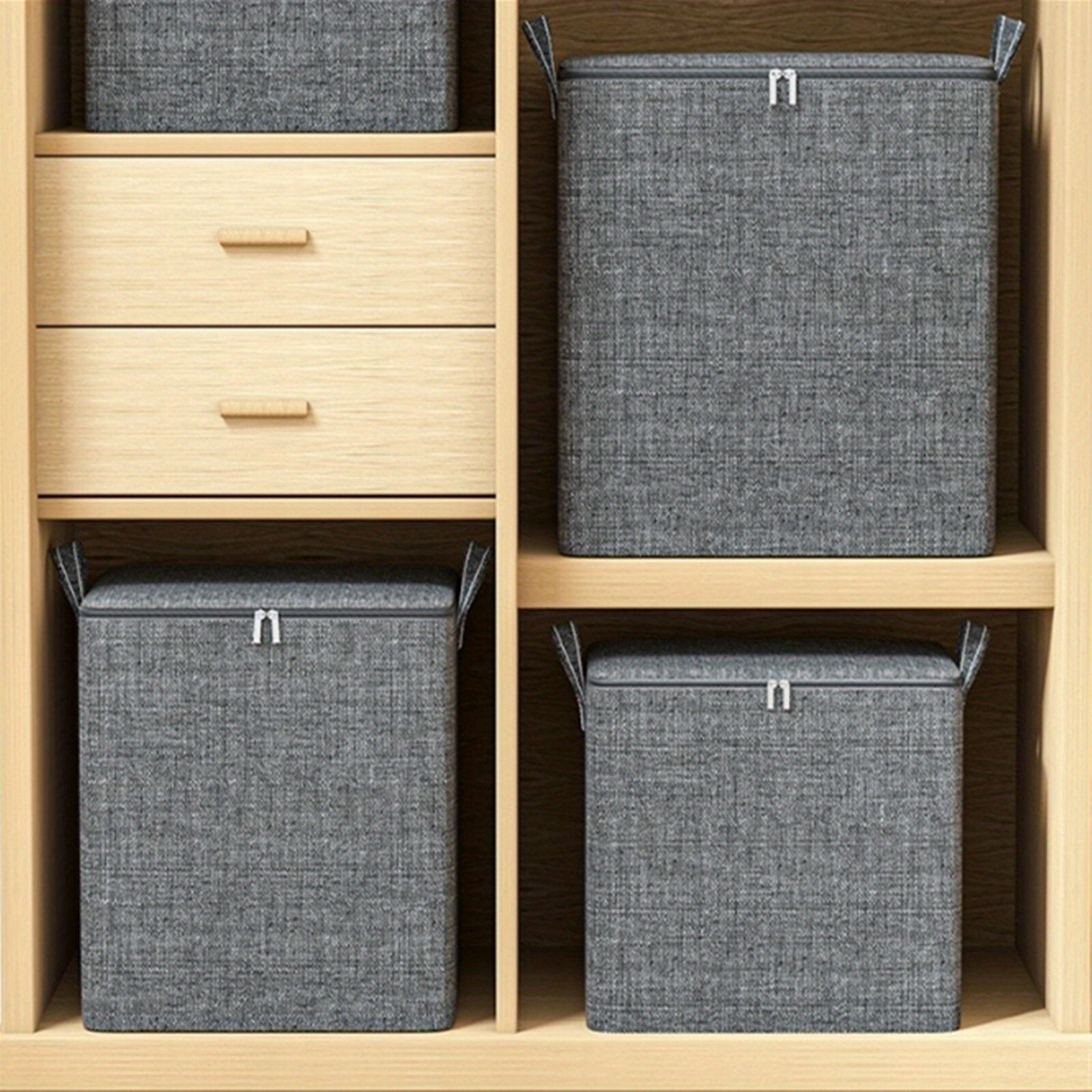 210L Clothes Storage Bag Large Capacity Organizer for Comforters Blanket Bedding