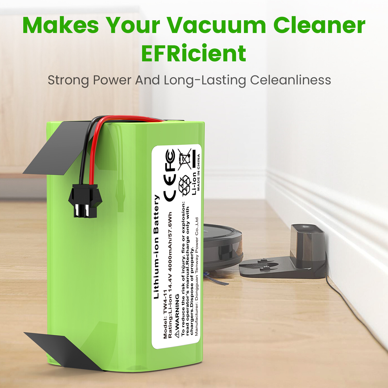 For Eufy RoboVac 11S Max,11S, 15T, 15C, 15C Max, 30, 30C Max replacement battery