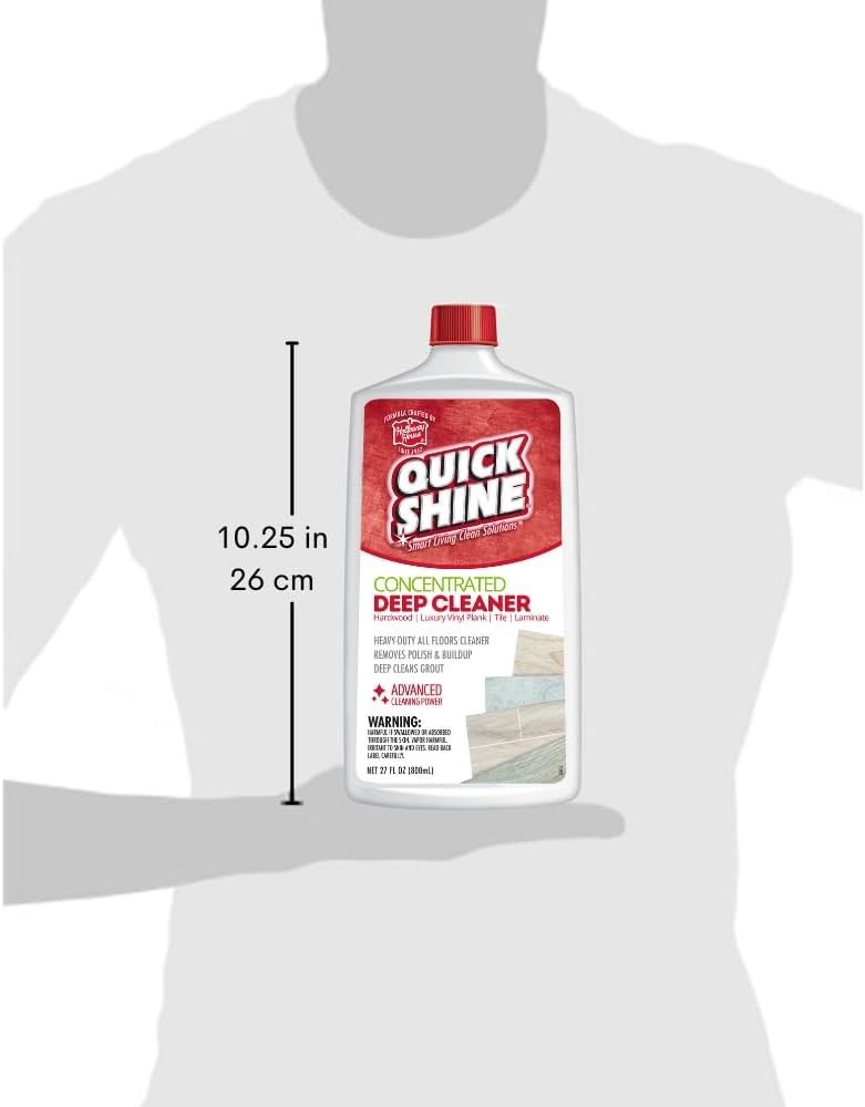 Quick Shine Multi Surface Deep Floor Cleaner and Wax Remover 27Fl oz,Pack of …