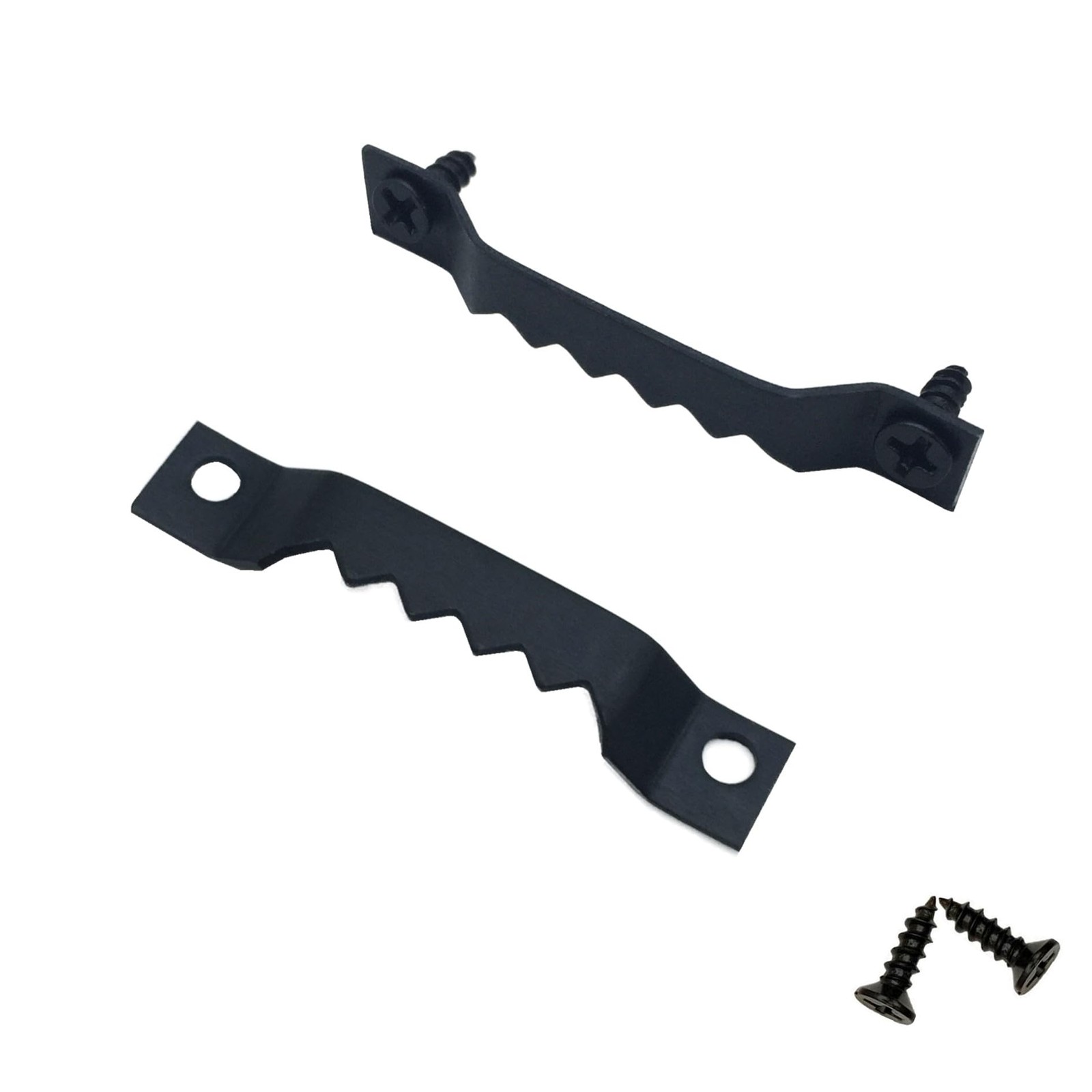 Sawtooth Picture Hangers Steel Frame Hanging Hooks with Screws Black 50 Pack