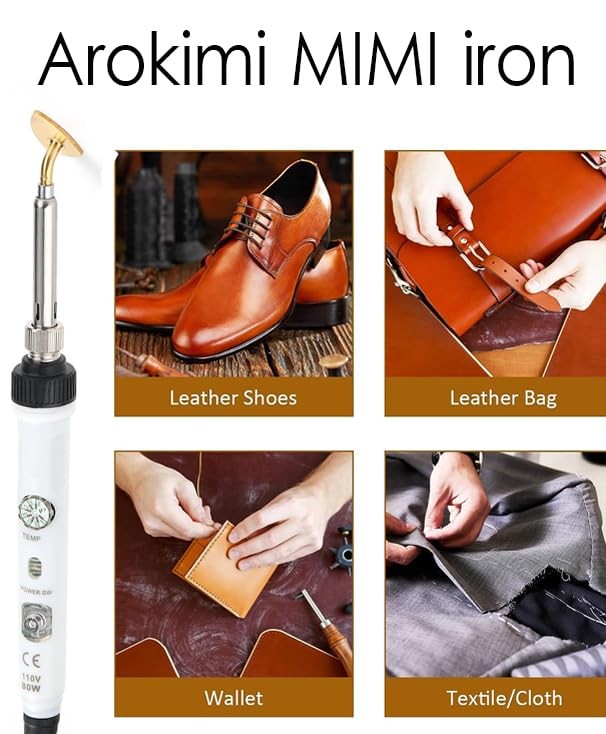 Mini Iron, 80W Tiny Iron for Small Crafts Patches Clothes Shoes Hats, Adjusta…