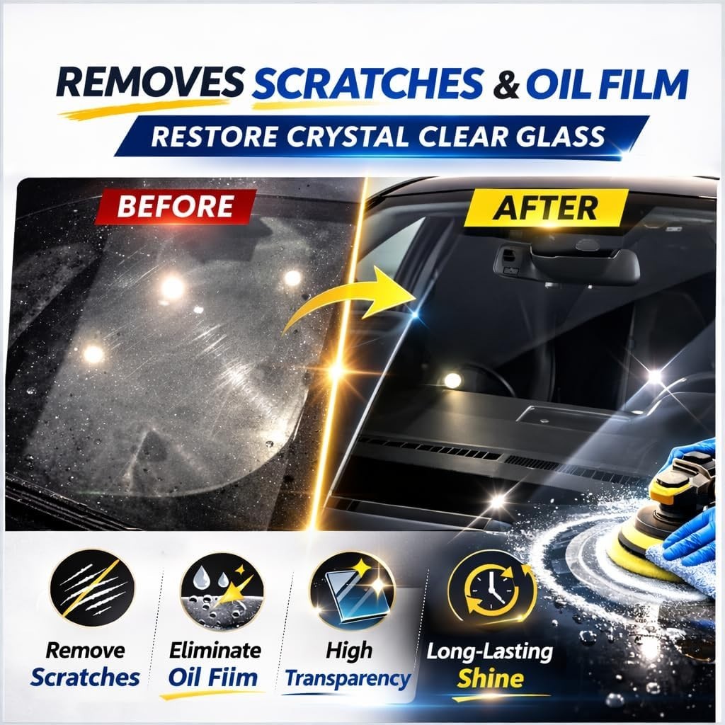3.3oz 100ml Glass Polishing Liquid – Deep Cleaning & Removes Wiper Marks, Swi…