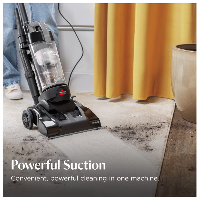 BISSELL PowerForce Compact Upright Vacuum Bagless Lightweight 4362 Gray Black