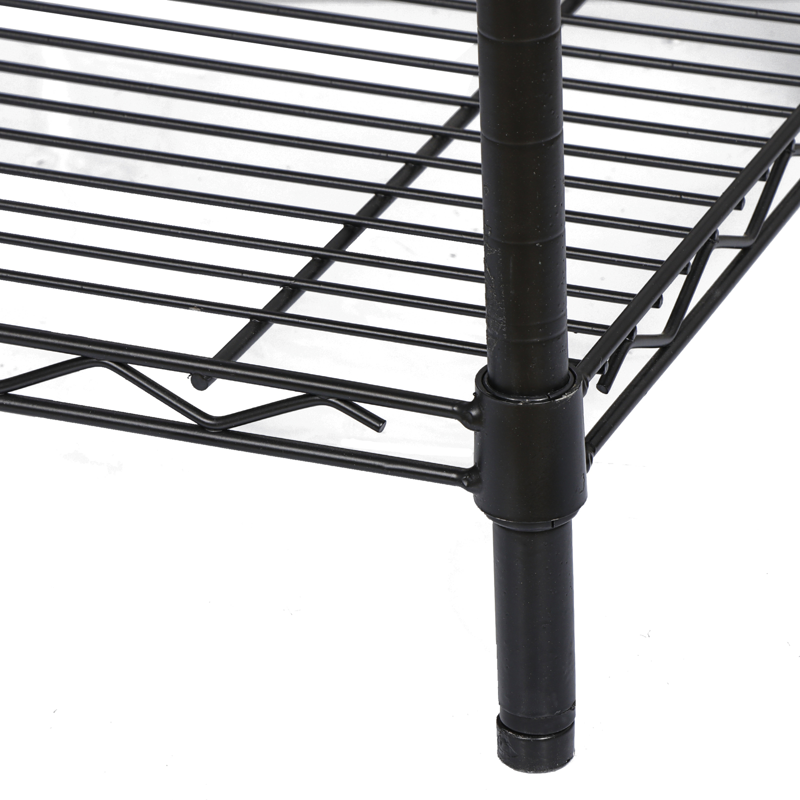 4-Tier Wire Shelving Rack Shelf Household Kitchen Storage Metal Shelf Organizer
