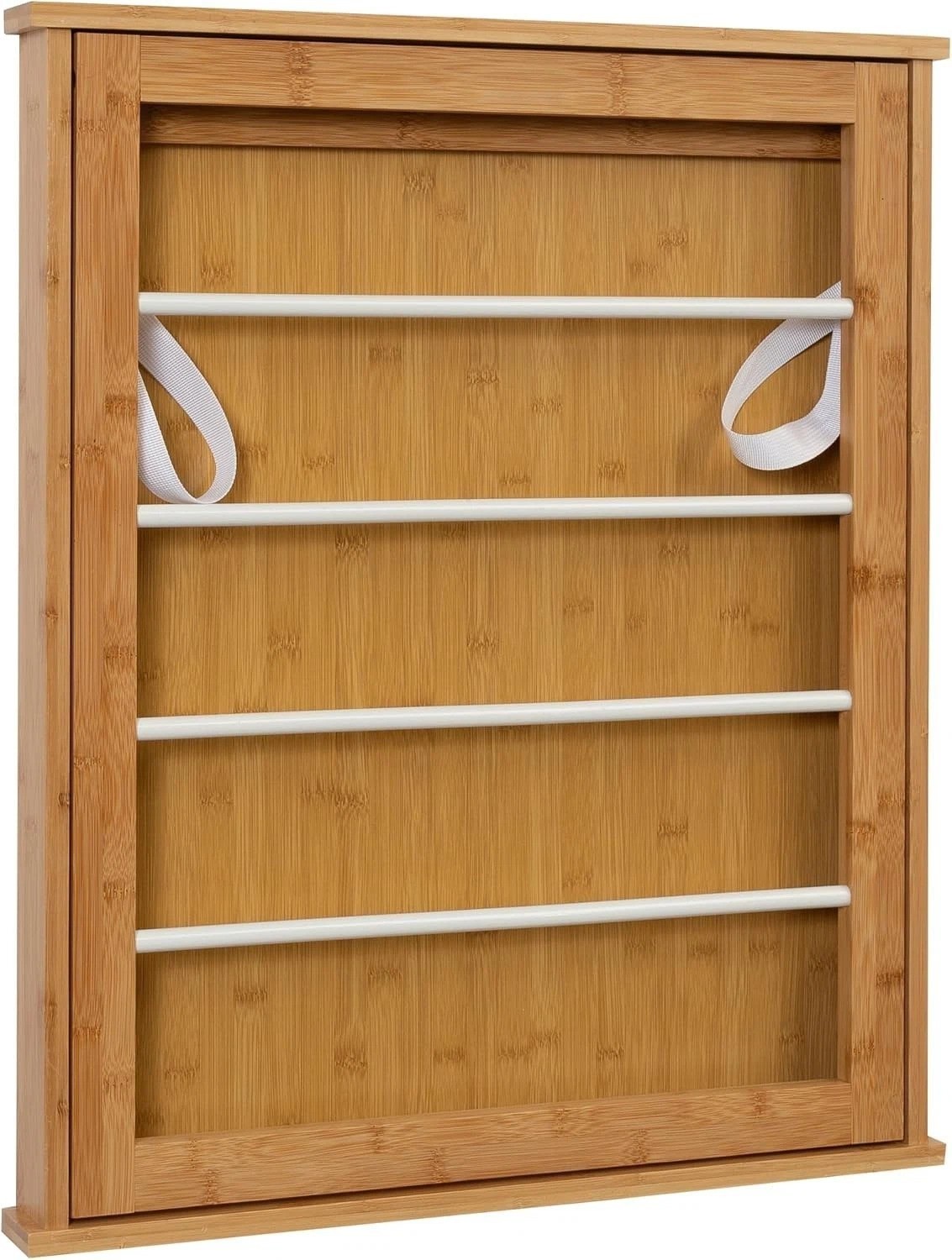 Wall-Mounted Clothes Drying Rack, Bamboo, Collapsible, 23 in W x 27.25 in H
