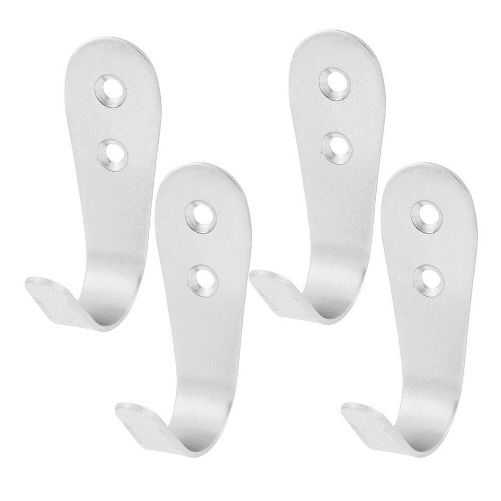 20PCS Bathroom Kitchen School Wall Door 304 Stainless Steel J Hook Hanger Hooks