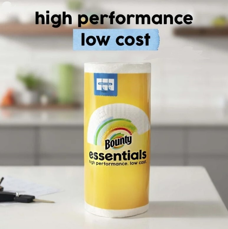 Bounty Essentials Select-a-Size Paper Towels, 6 Double Rolls