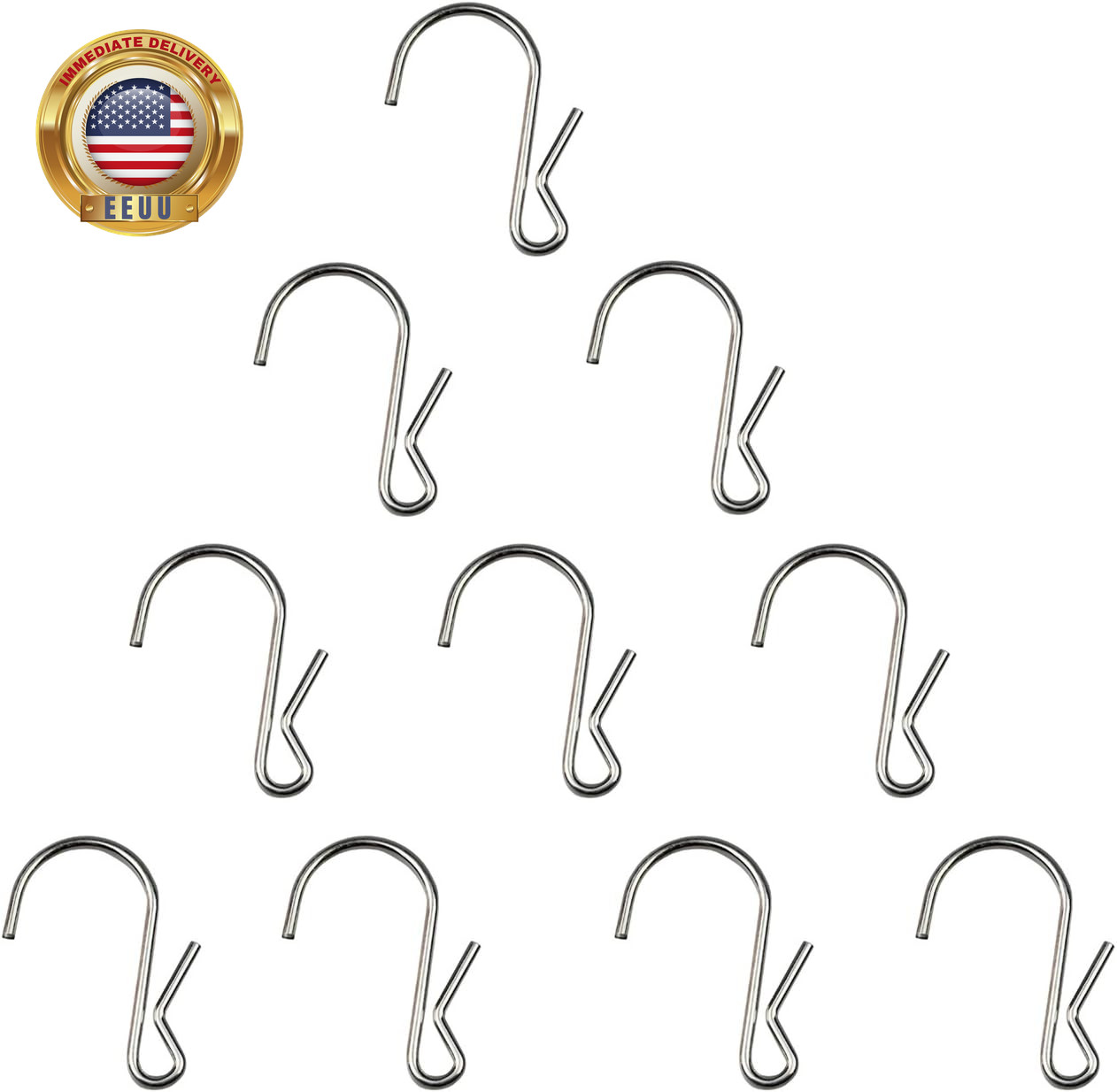 10-Pack Polished Metal Clip Type Hanging Hooks, Holds up to 10 Lbs ⭐️⭐️⭐️⭐️⭐️