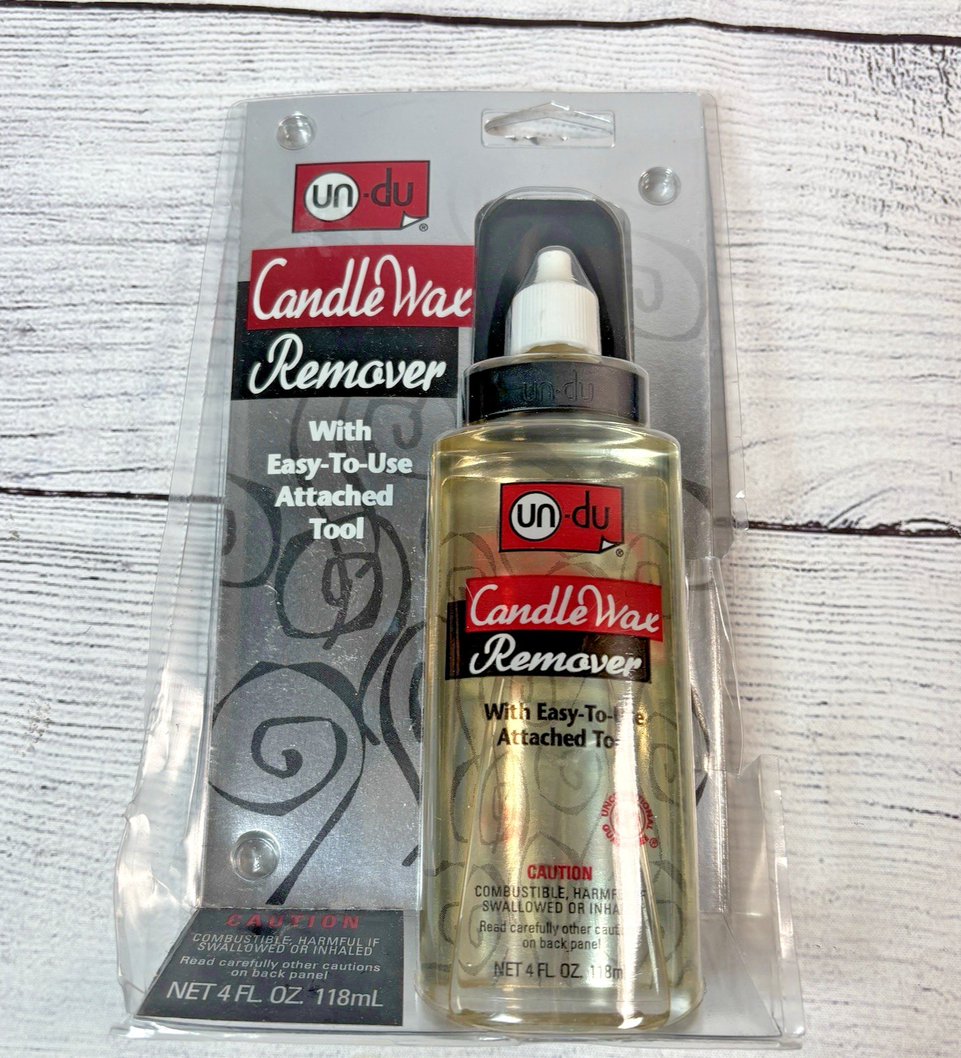 Un-Du Candle Wax Remover With easy to use attached Tool-New In Plastic