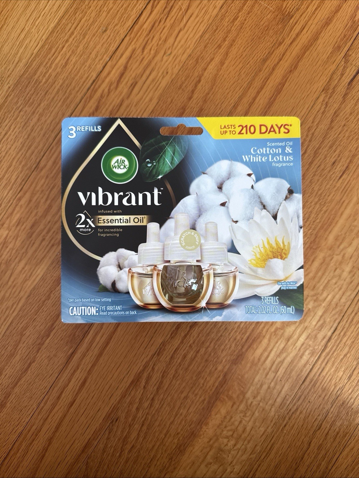Air Wick Vibrant Essential Oil Cotton & White Lotus 3 Refills Limited Edition