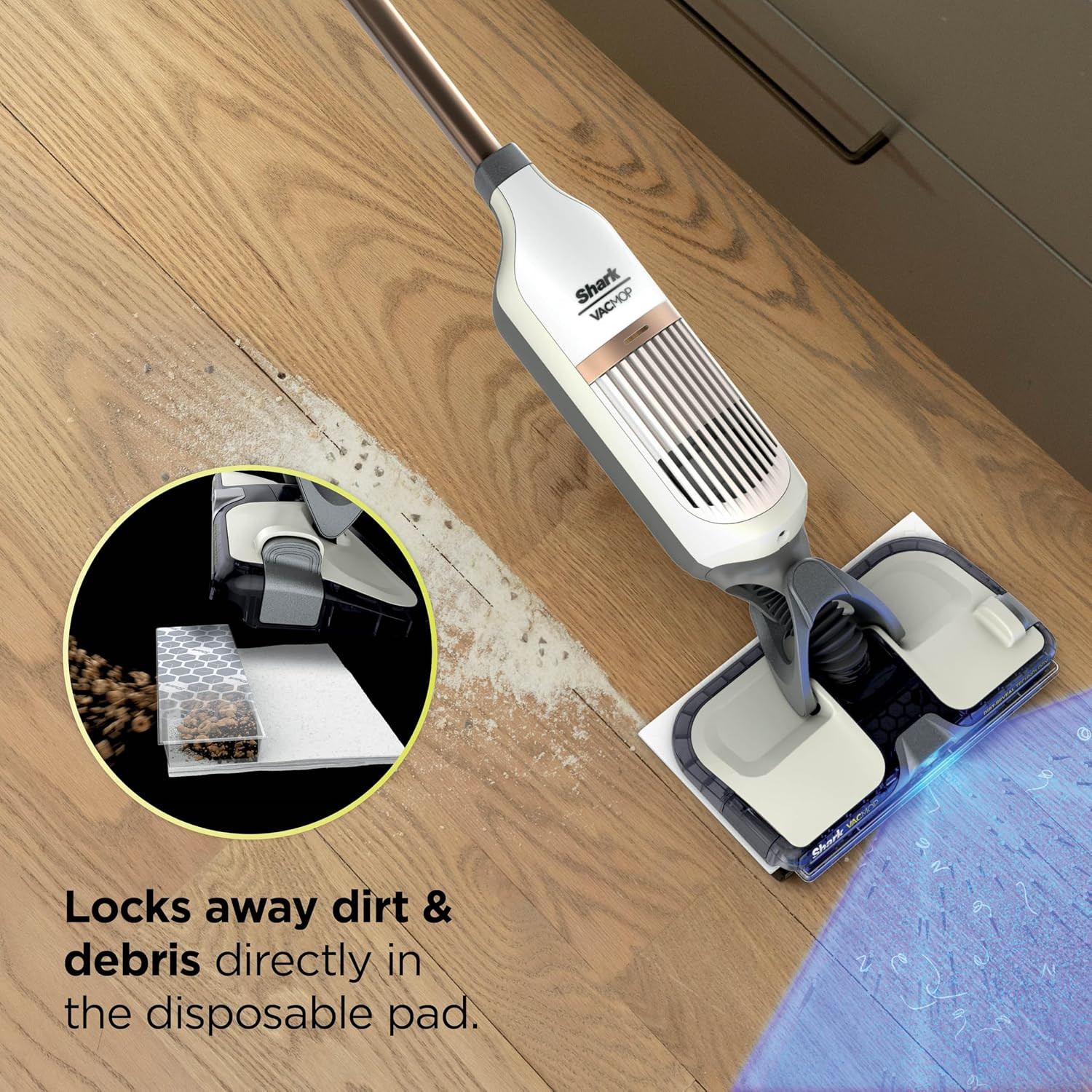 Shark VACMOP Reveal Cordless Hard Floor Cleaner, Vacuum & Spray Mop, Powerful Su