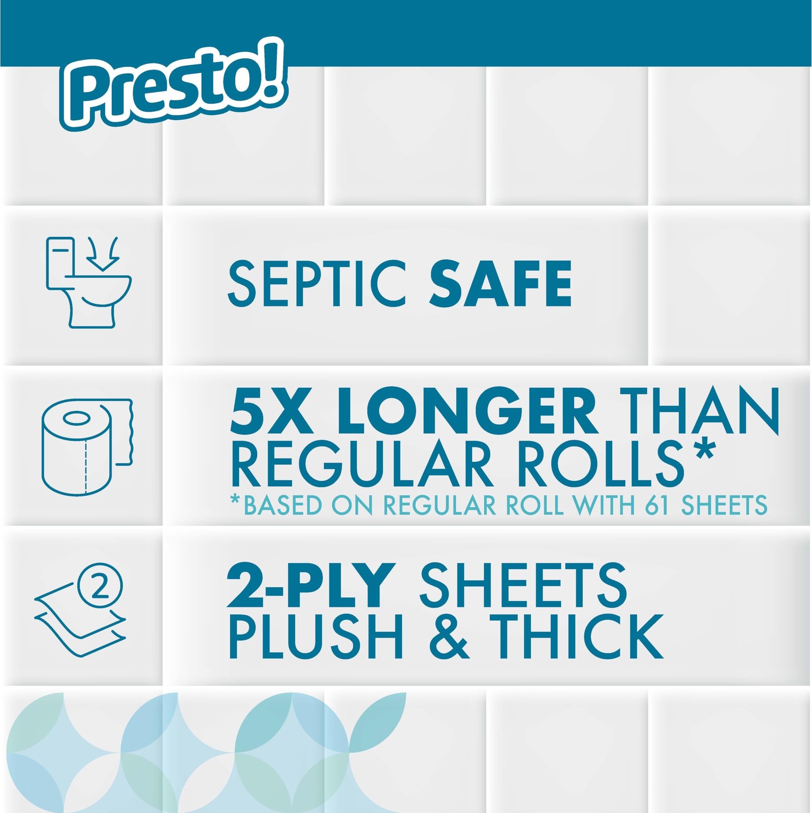 Amazon Brand – Presto! 2-Ply Ultra-Soft Toilet Paper, 12 Family Mega Rolls = …