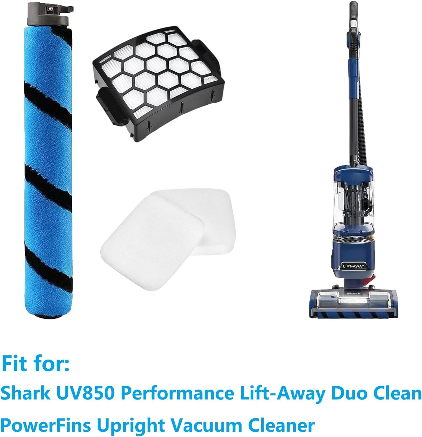 HEPA Filter Brush Roller Accessories Compatible with Shark UV850 Performance
