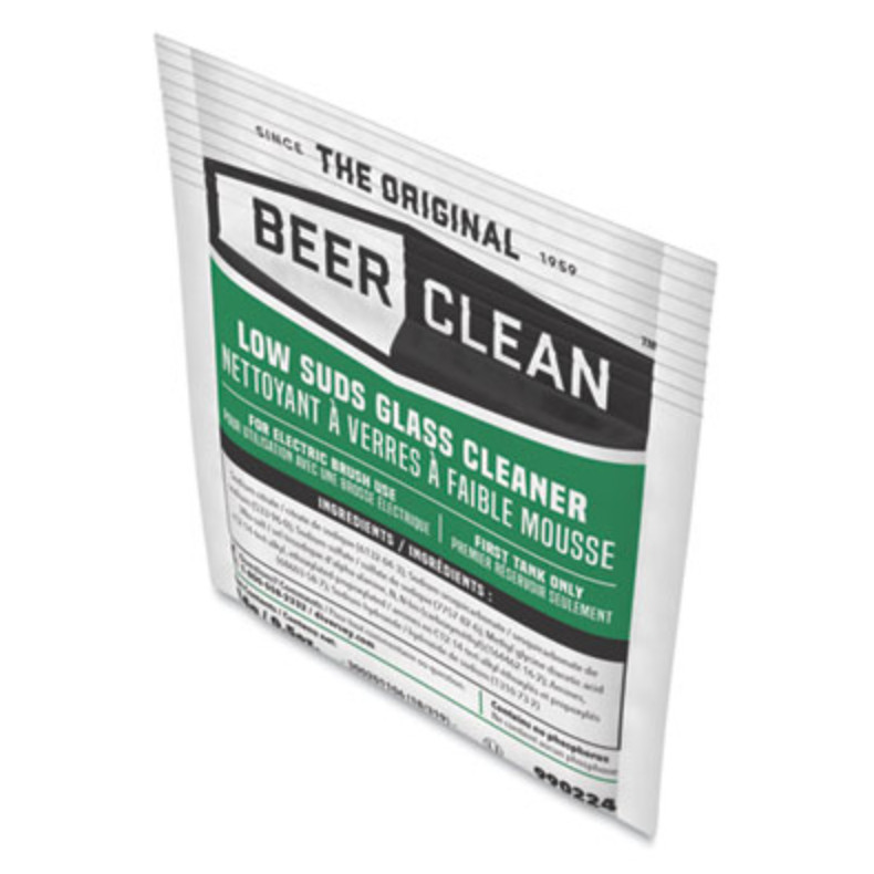 Diversey Beer Clean Bar Glass Cleaner Powder 0.5 oz Packets 100/Carton Case