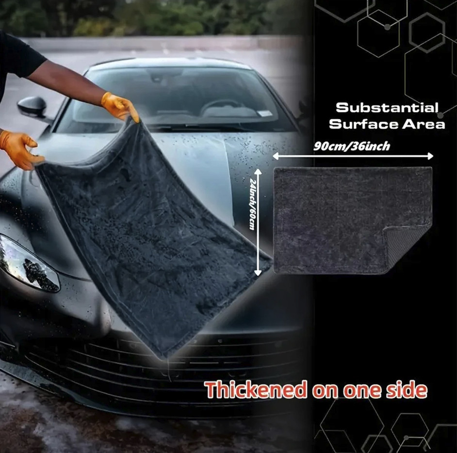 1pc Oversized Microfiber Car Drying Towel Ultra Absorbent Cleaning Cloth – NEW