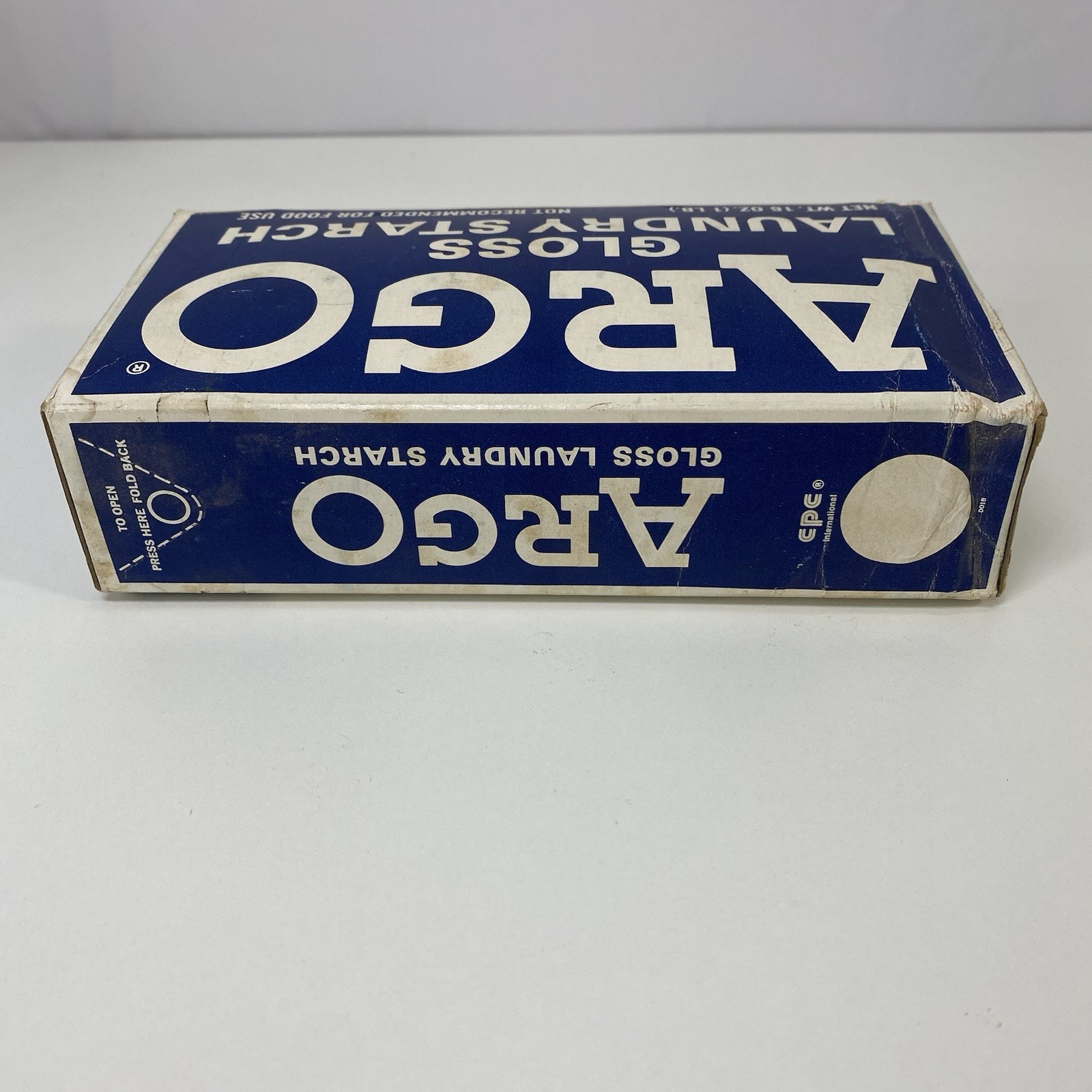 ARGO Powdered Gloss Laundry Starch – Blue Box – 16 oz (1 lb) – NOS Sealed